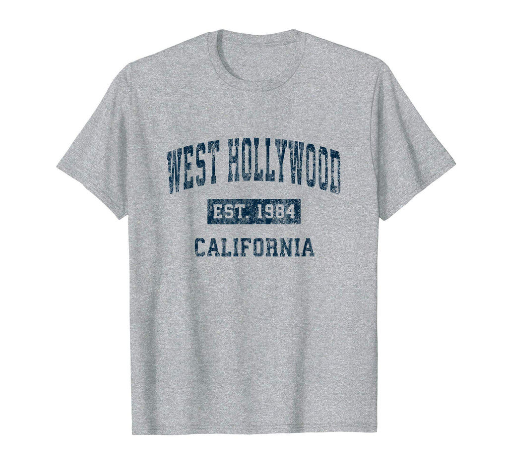 West Hollywood California Ca Sports Navy T-Shirt - Graphic Print Unisex - T-Shirt, Sweatshirt, Hoodie