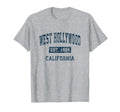 West Hollywood California Ca Sports Navy T-Shirt - Graphic Print Unisex - T-Shirt, Sweatshirt, Hoodie