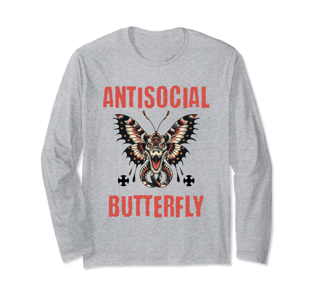 Antisocial Butterfly Funny T-Shirt - Trendy Graphic Unisex - T-Shirt, Sweatshirt, Hoodie