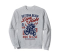 Daytona Beach Florida Motorcycle Sweatshirt - Aesthetic Graphic for Adults - T-Shirt, Sweatshirt, Hoodie