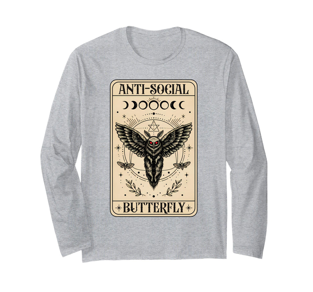 Mothman Anti Social Funny Butterfly T-Shirt - Graphic Print Men Women - T-Shirt, Sweatshirt, Hoodie