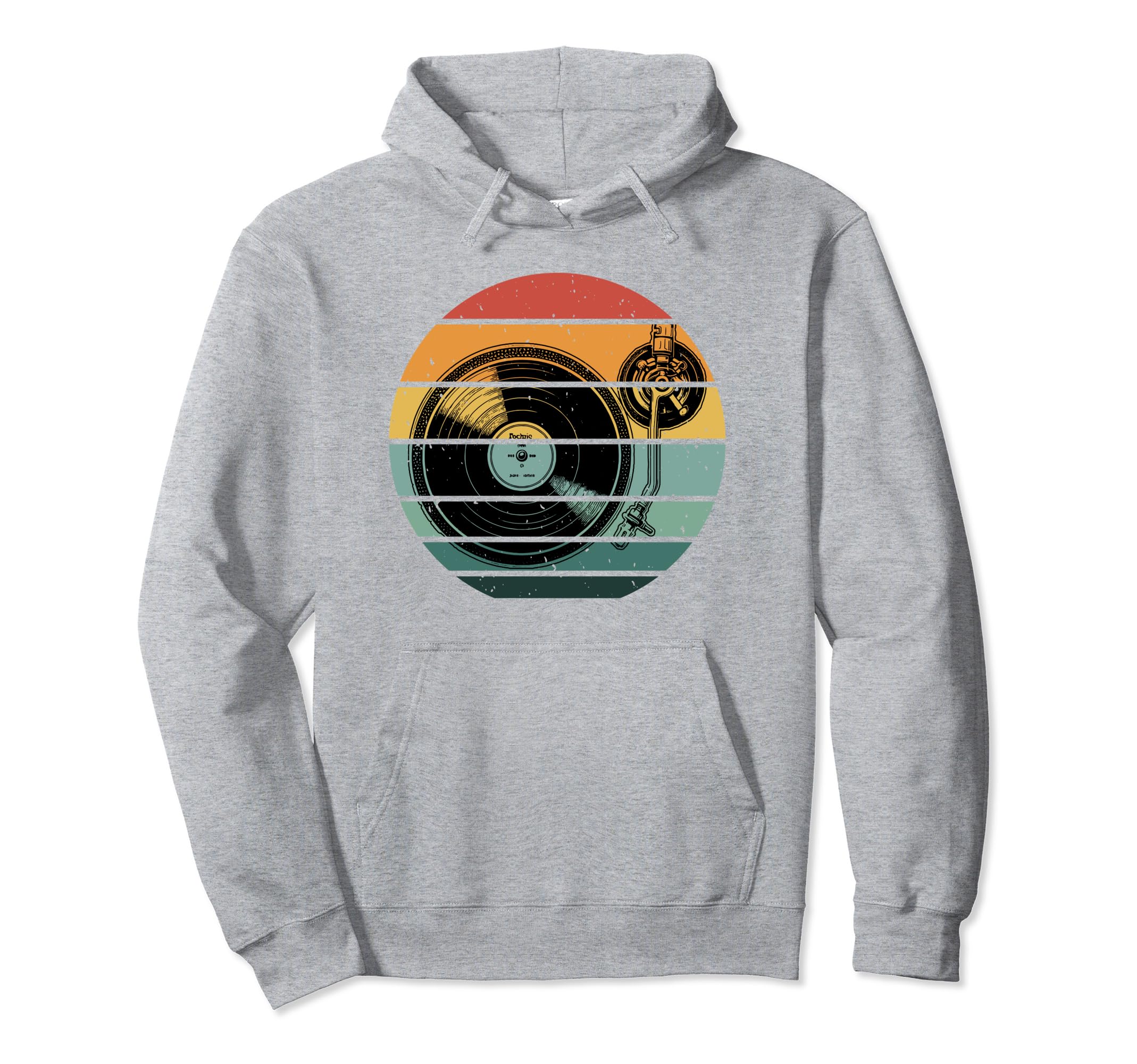 Turntable Sun Vinyl Records Music Lp Dj Hoodie - Streetwear Style Unisex - T-Shirt, Sweatshirt, Hoodie