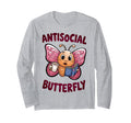 Groovy Anti Social Butterfly T-Shirt - Casual Everyday Wear Men Women - T-Shirt, Sweatshirt, Hoodie