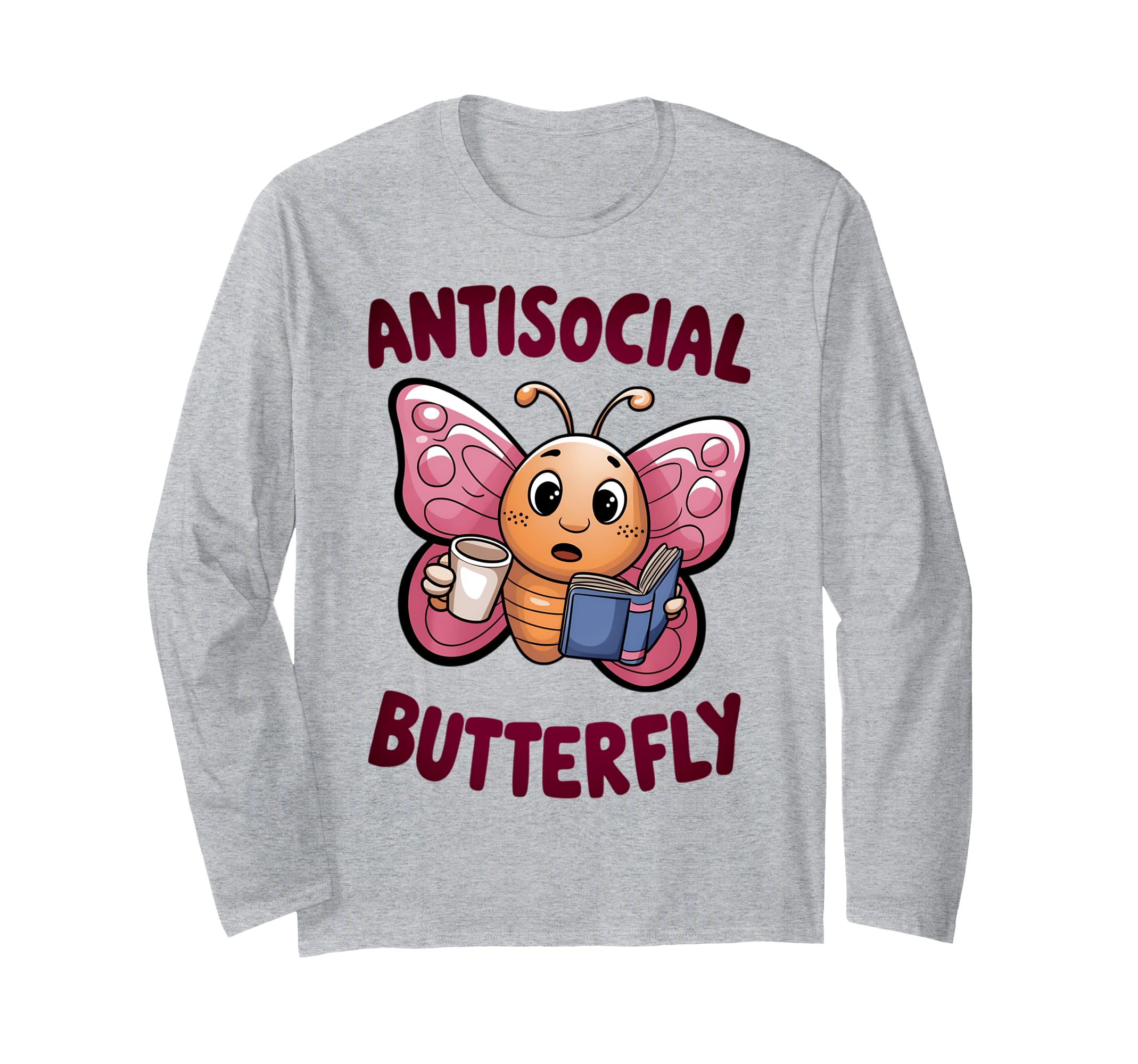 Groovy Anti Social Butterfly T-Shirt - Casual Everyday Wear Men Women - T-Shirt, Sweatshirt, Hoodie