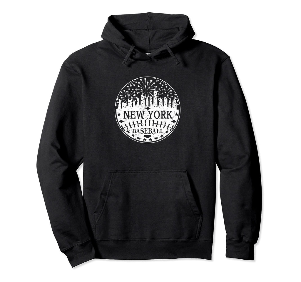 New York City Skyline Baseball Fan Hoodie - Minimalist Print Unisex - T-Shirt, Sweatshirt, Hoodie