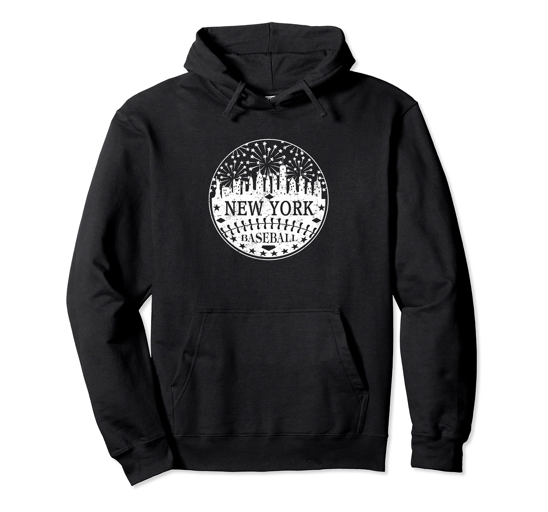 New York City Skyline Baseball Fan Hoodie - Minimalist Print Unisex - T-Shirt, Sweatshirt, Hoodie