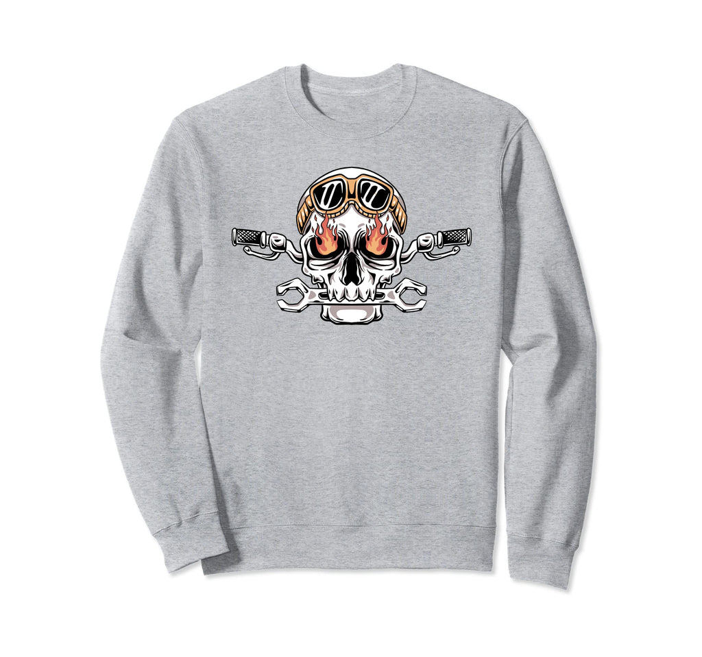 Skull Handlebar Motorcycle Owner Sweatshirt - Custom Art Print for Adults - T-Shirt, Sweatshirt, Hoodie