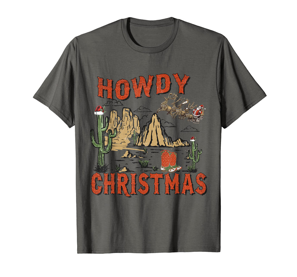 Howdy Holiday Western Cowboy Cowgirl T-Shirt - Fun Novelty Design Men Women - T-Shirt, Sweatshirt, Hoodie