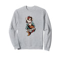 Mermaid American Traditional Sweatshirt - Fun Novelty Design Men Women - T-Shirt, Sweatshirt, Hoodie