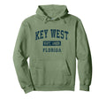 Key West Florida Fl Sports Navy Hoodie - Fun Novelty Design Men Women - T-Shirt, Sweatshirt, Hoodie