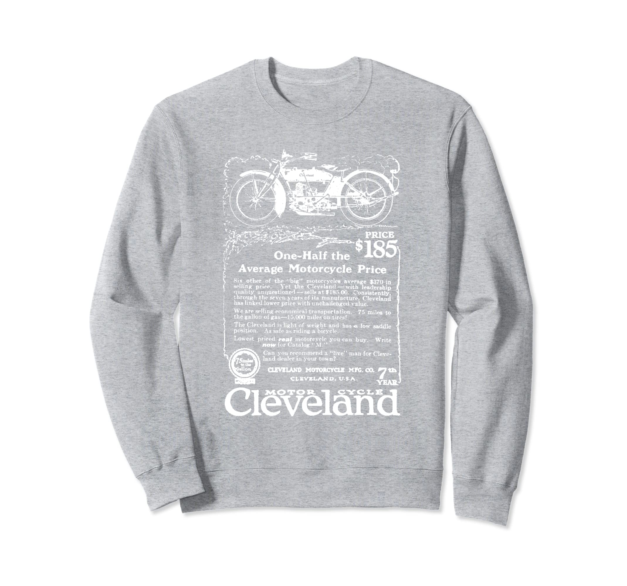 Defunct 1905 Cleveland Motorcycle Co Sweatshirt - Unique Graphic for Adults - T-Shirt, Sweatshirt, Hoodie