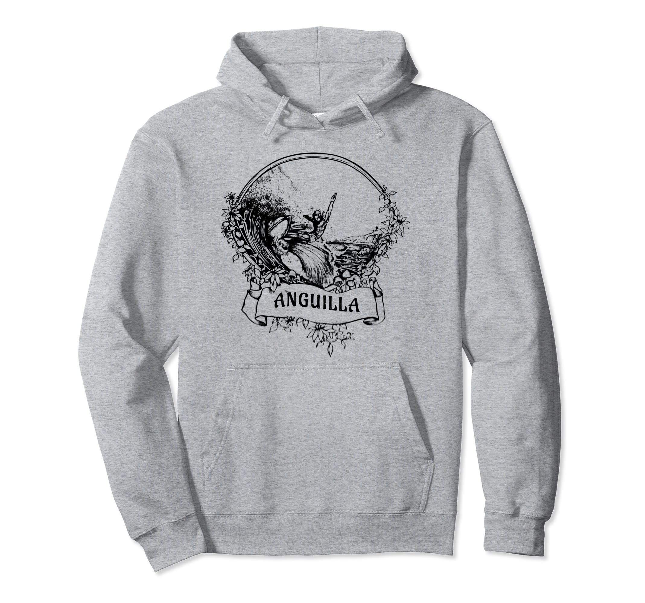 Anguilla West Indies Surfing Surfer Hoodie - Streetwear Style Men Women - T-Shirt, Sweatshirt, Hoodie