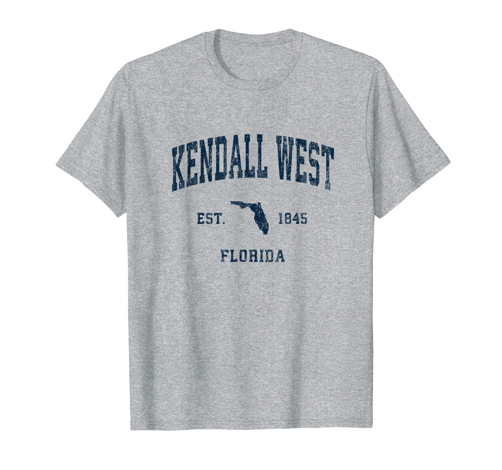 Kendall West Florida Fl Athletic Navy T-Shirt - Streetwear Style Unisex - T-Shirt, Sweatshirt, Hoodie