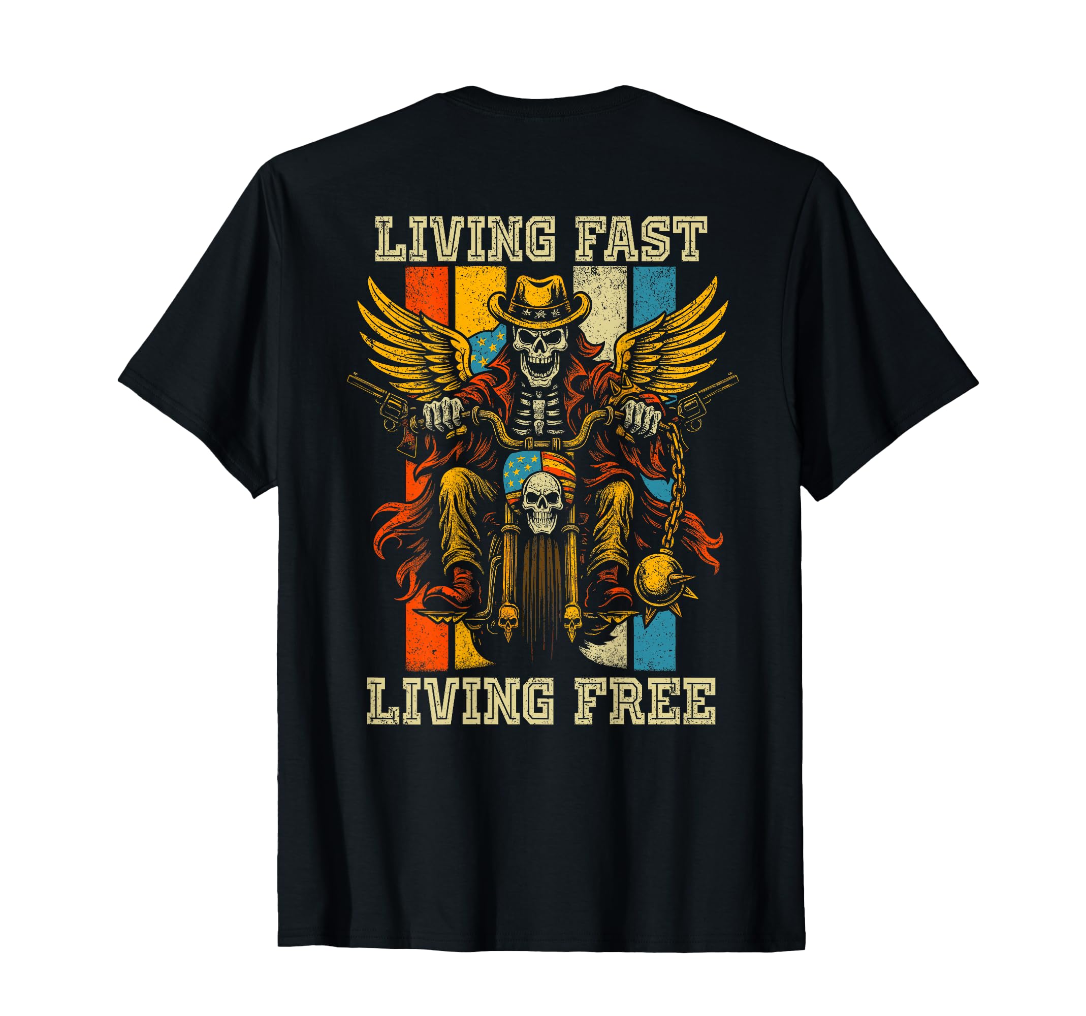 Living Fast Free Motorcycle Biker T-Shirt - Custom Art Print Men Women - T-Shirt, Sweatshirt, Hoodie