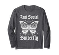 Anti Social Butterfly T-Shirt - Aesthetic Graphic Unisex - T-Shirt, Sweatshirt, Hoodie