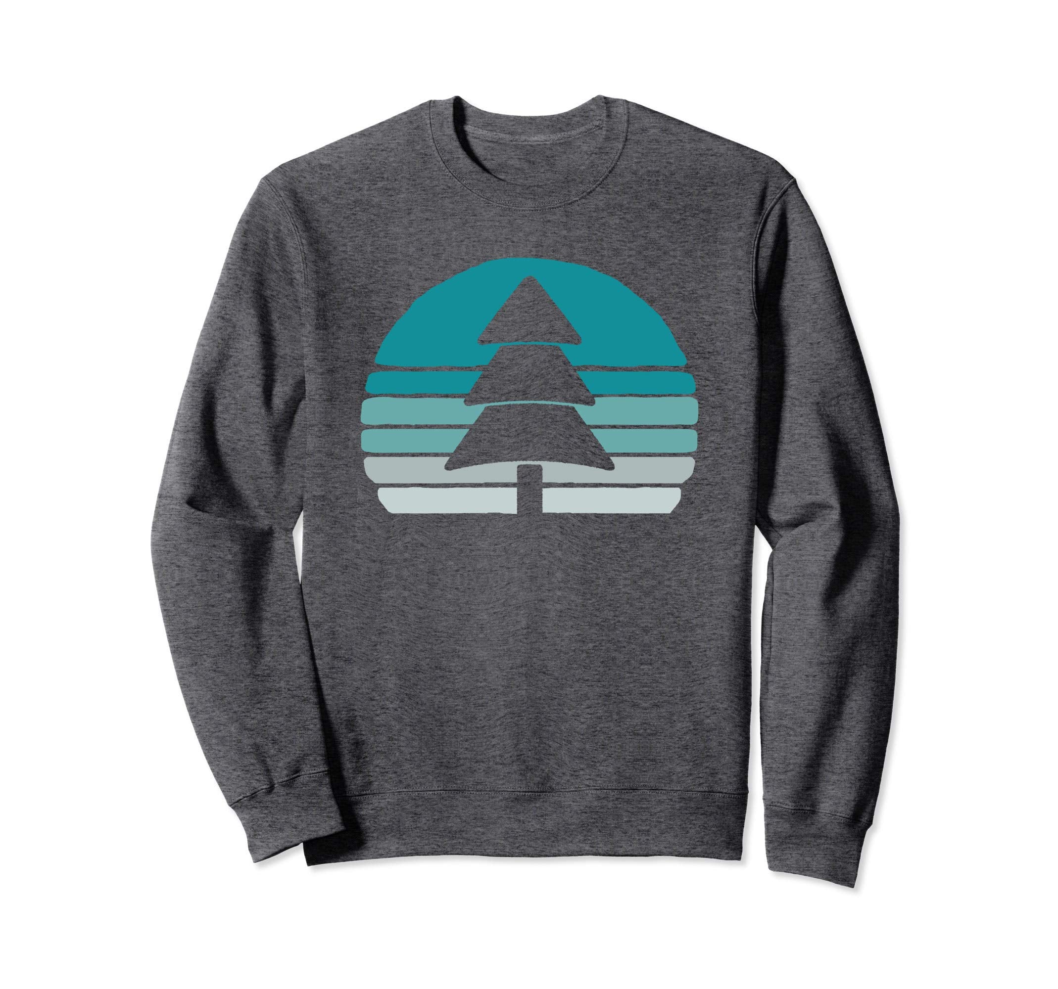 Minimalist Pine Tree Blue Sunset 80S Sweatshirt - Streetwear Style Unisex - T-Shirt, Sweatshirt, Hoodie