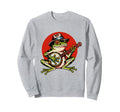 Frog Banjo Tattoo Flash American Sweatshirt - Casual Everyday Wear Unisex - T-Shirt, Sweatshirt, Hoodie