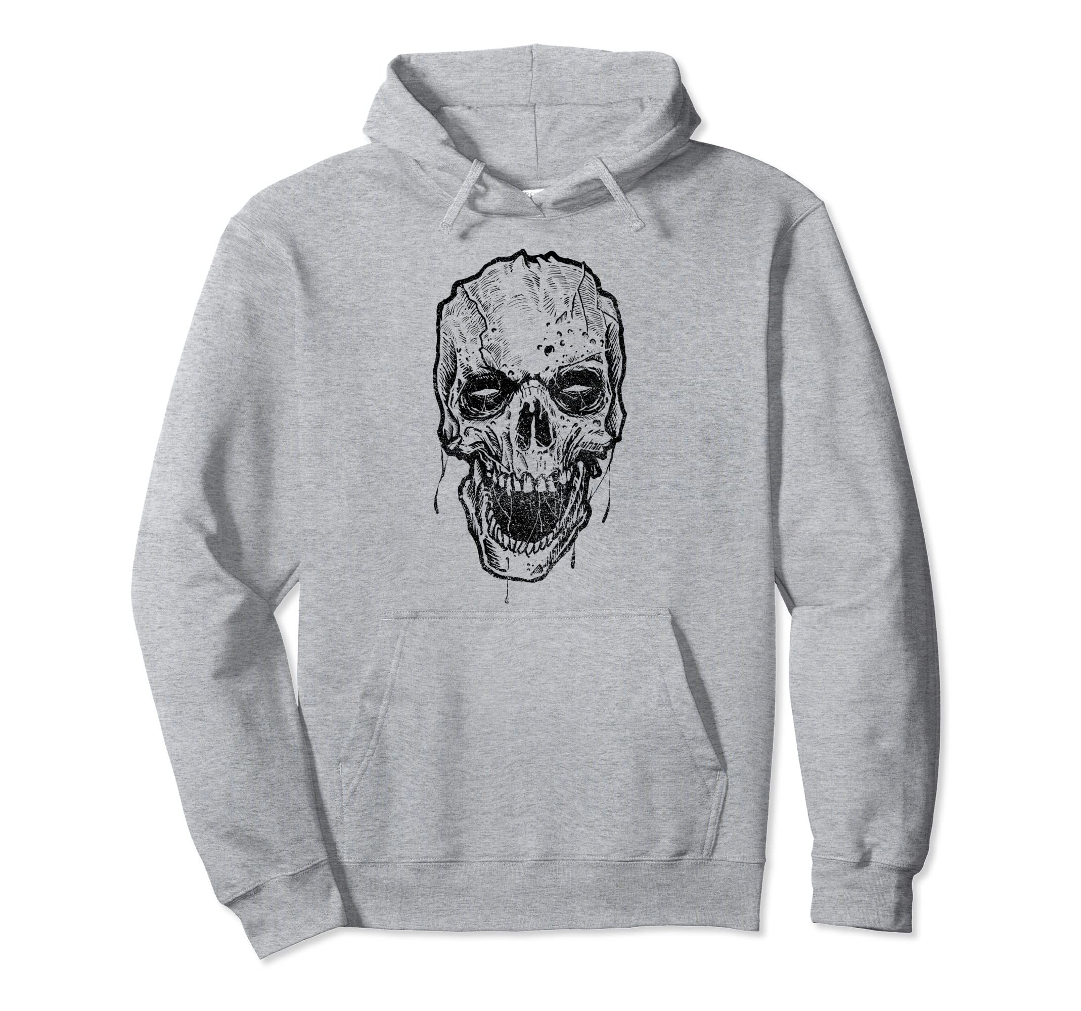 Zombie Skull Skeleton Party Hoodie - Custom Art Print Unisex - T-Shirt, Sweatshirt, Hoodie