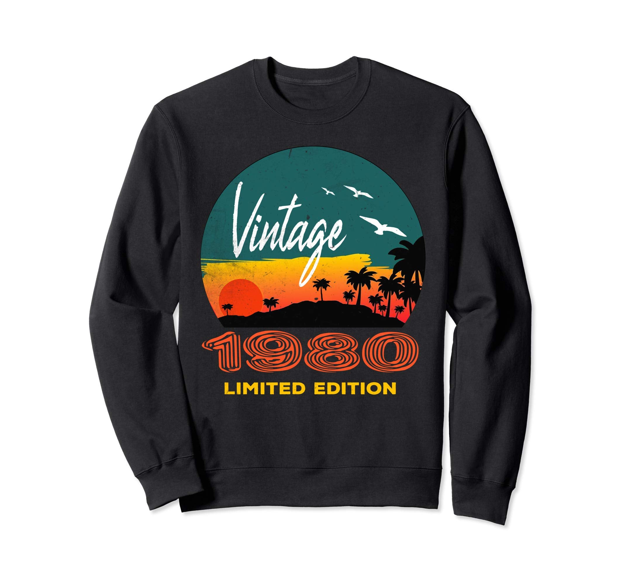 1980 Fortieth 40Th Birthday Sunset Sweatshirt - Graphic Print for Adults - T-Shirt, Sweatshirt, Hoodie