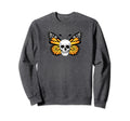 Monarch Butterfly Skull Antisocial Sweatshirt - Trendy Graphic Men Women - T-Shirt, Sweatshirt, Hoodie