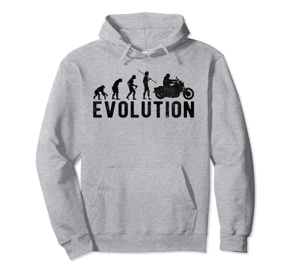 Custom Motorcycle Biker Evolution Funny Hoodie - Streetwear Style Men Women - T-Shirt, Sweatshirt, Hoodie