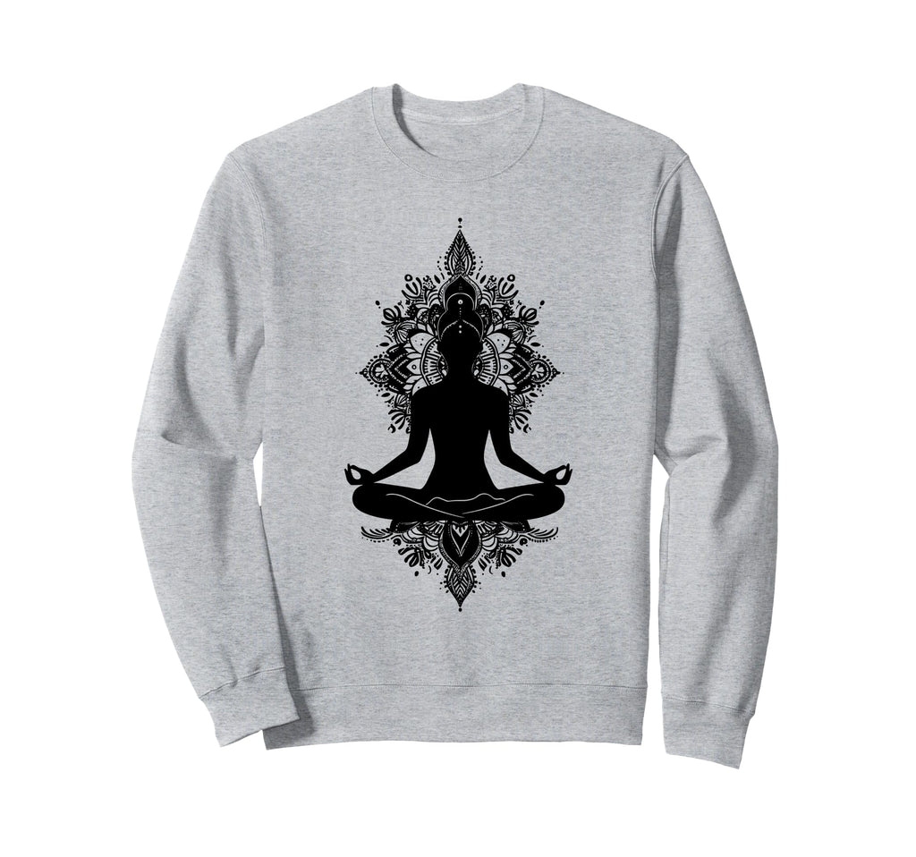Whimsical Yoga Mandala Flower Zen Sweatshirt - Novelty Apparel Men Women - T-Shirt, Sweatshirt, Hoodie