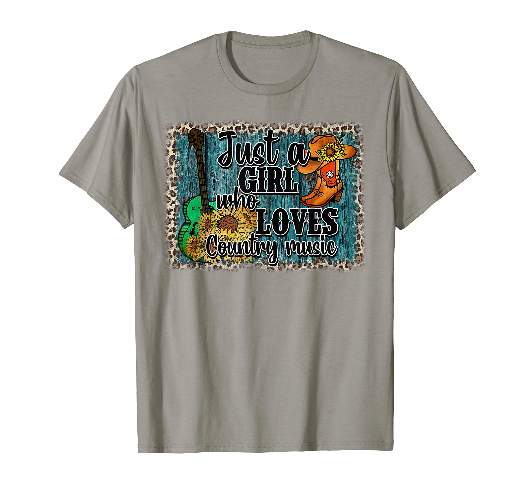 Just Who Loves Country Music Leopard T-Shirt - Streetwear Style Unisex - T-Shirt, Sweatshirt, Hoodie