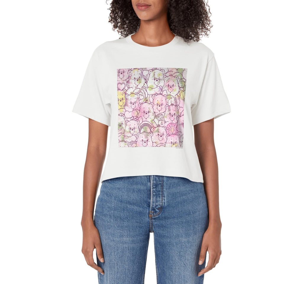 Care Bears Spring Floral Fill Bear Pile T-Shirt - Trendy Graphic Unisex - T-Shirt, Sweatshirt, Hoodie