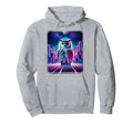 Synthwave Aesthetic Owl Lover Stuff 80S Hoodie - Fun Novelty Design Unisex - T-Shirt, Sweatshirt, Hoodie