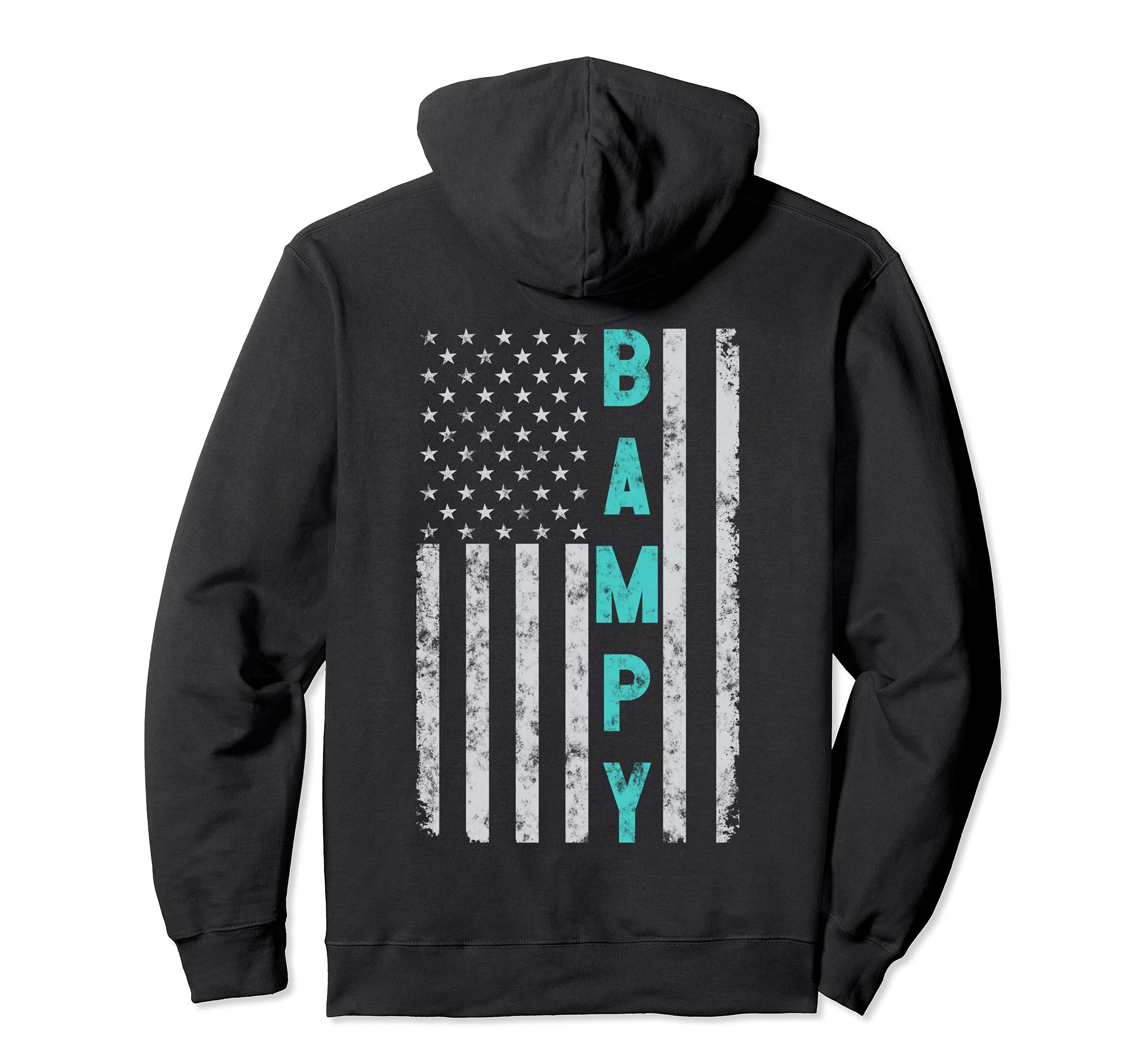 Bampy Patriotic Fathers Day Distressed Hoodie - Aesthetic Graphic Unisex - T-Shirt, Sweatshirt, Hoodie