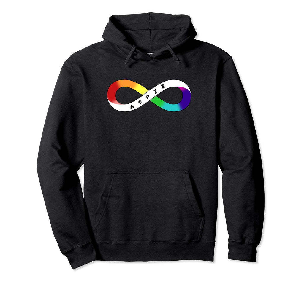 Aspie Neurodiversity Rainbow Infinity Hoodie - Trendy Graphic Men Women - T-Shirt, Sweatshirt, Hoodie