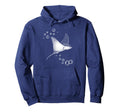 Hand Drawn Spotted Eagle Ray Aesthetic Hoodie - Minimalist Print for Adults - T-Shirt, Sweatshirt, Hoodie