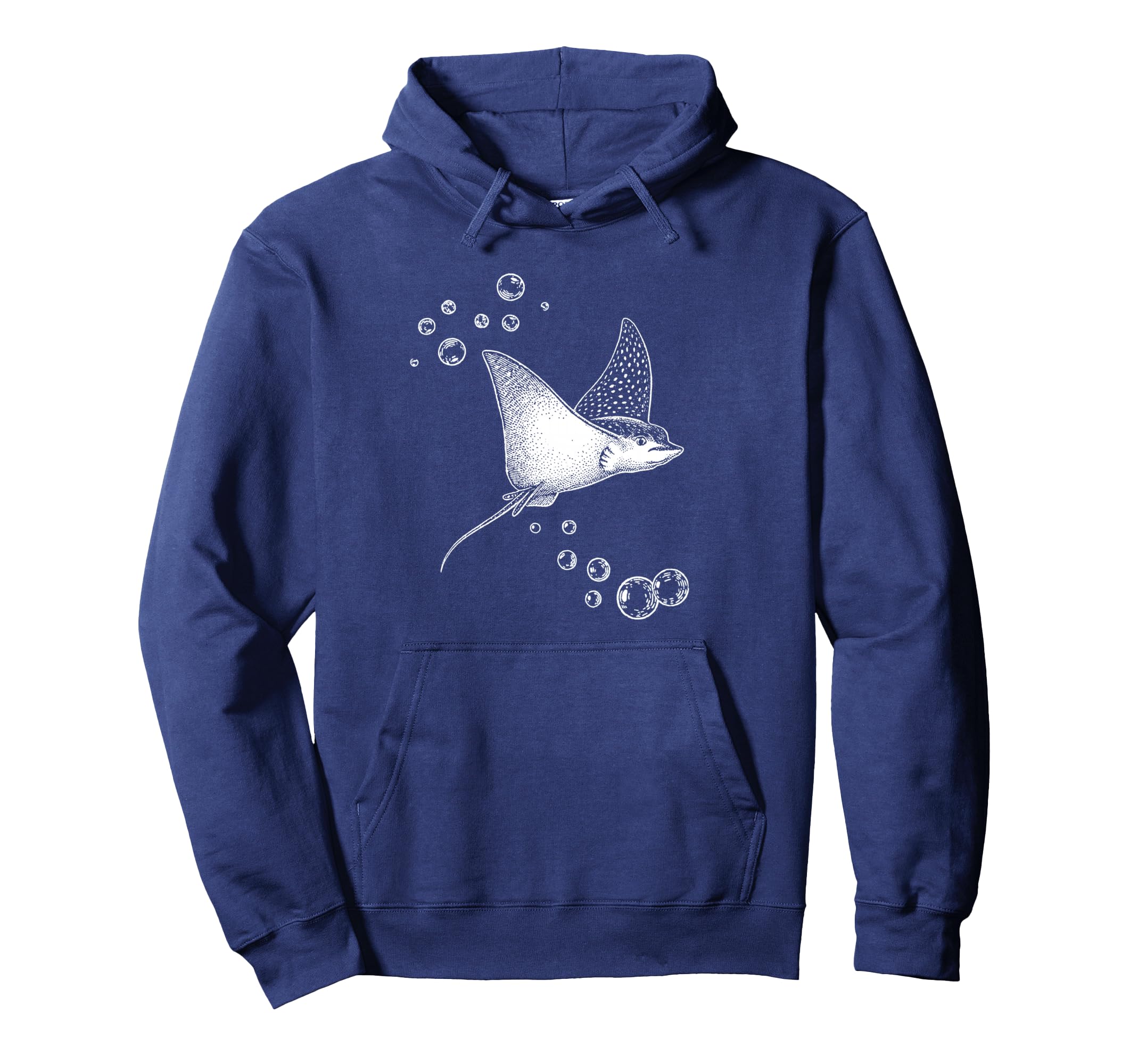 Hand Drawn Spotted Eagle Ray Aesthetic Hoodie - Minimalist Print for Adults - T-Shirt, Sweatshirt, Hoodie