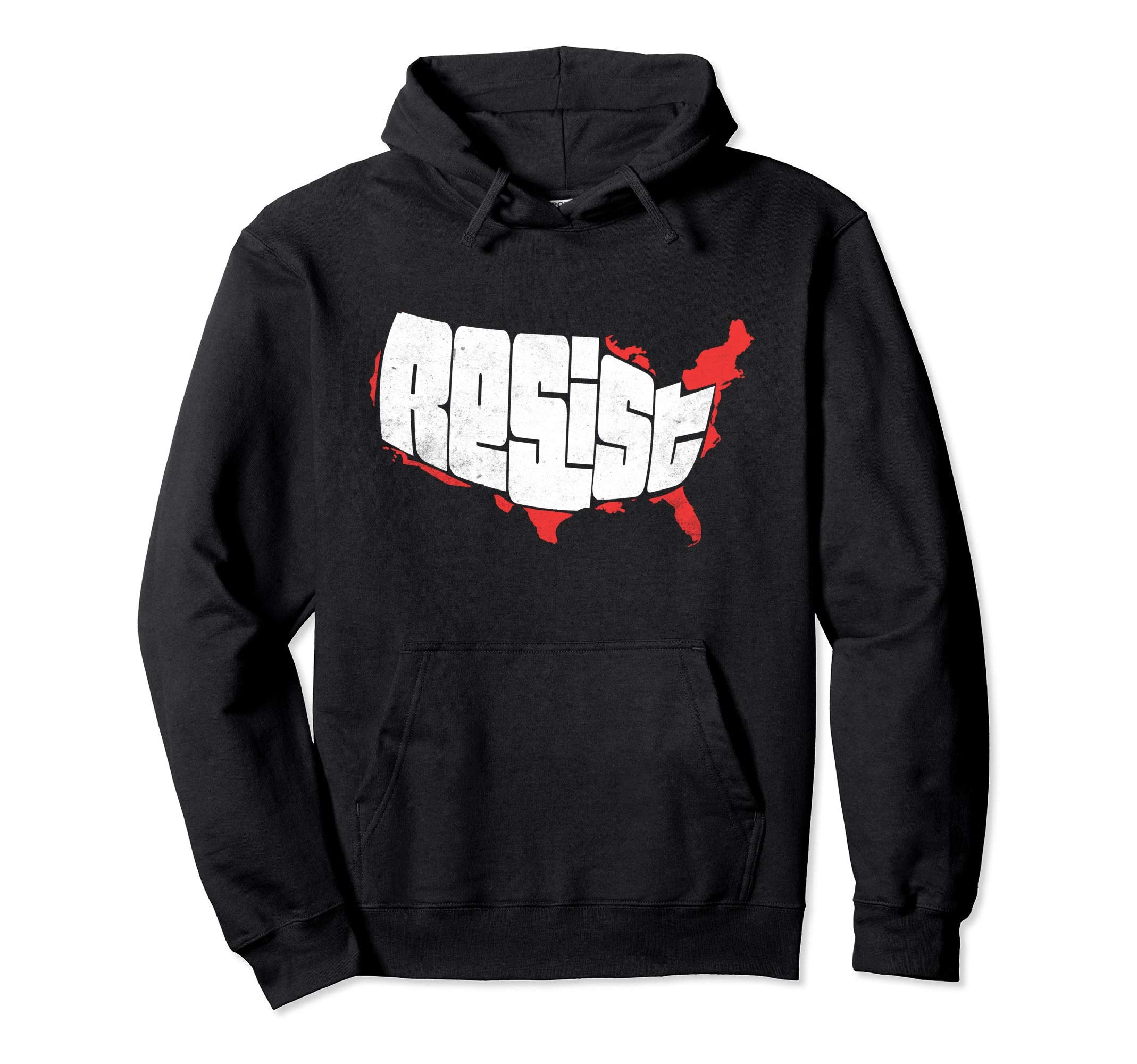 Resist Hand Lettered Lower 48 Typography Hoodie - Unique Graphic for Adults - T-Shirt, Sweatshirt, Hoodie