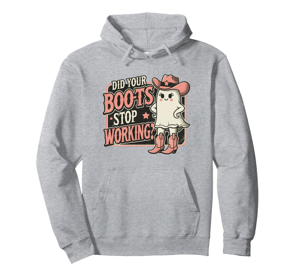 Funny Cowboy Ghost Country Western Hoodie - Minimalist Print Men Women - T-Shirt, Sweatshirt, Hoodie