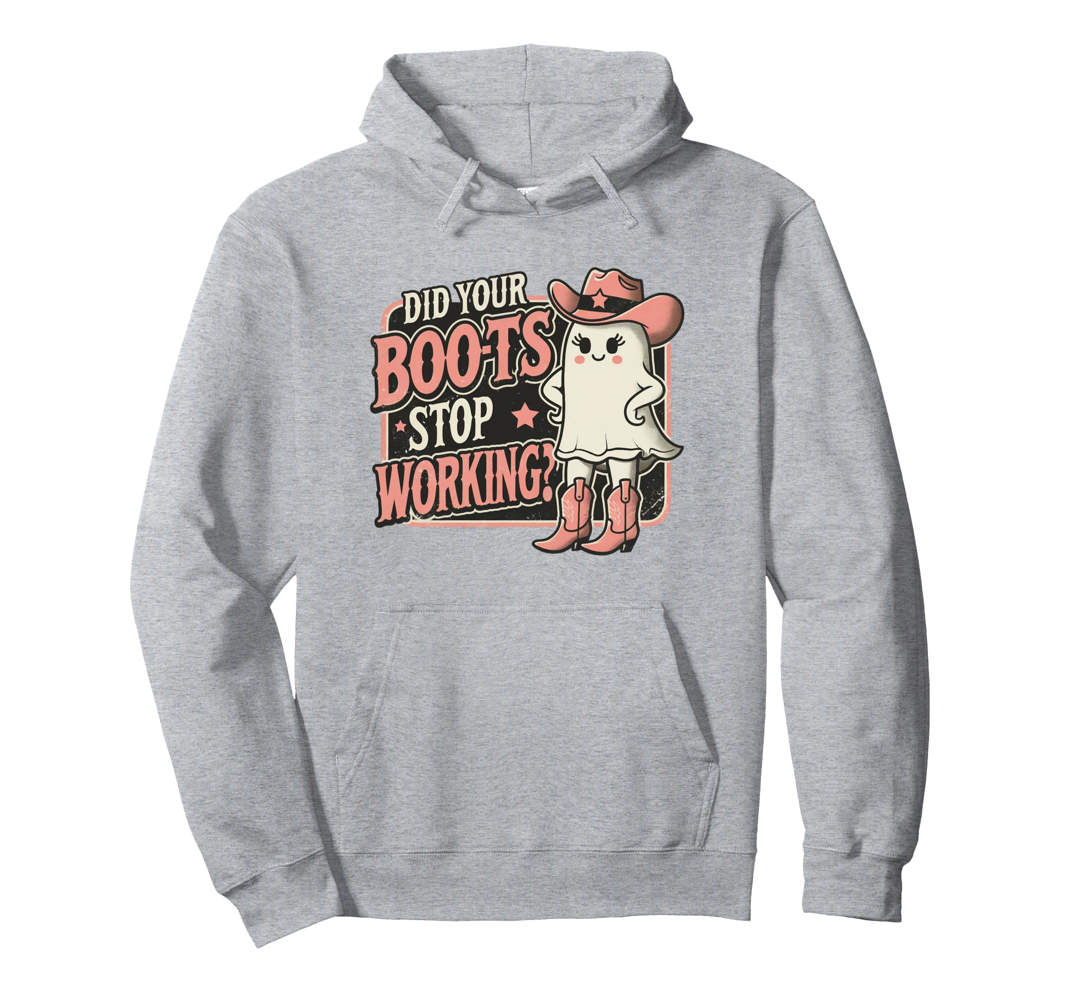 Funny Cowboy Ghost Country Western Hoodie - Minimalist Print Men Women - T-Shirt, Sweatshirt, Hoodie