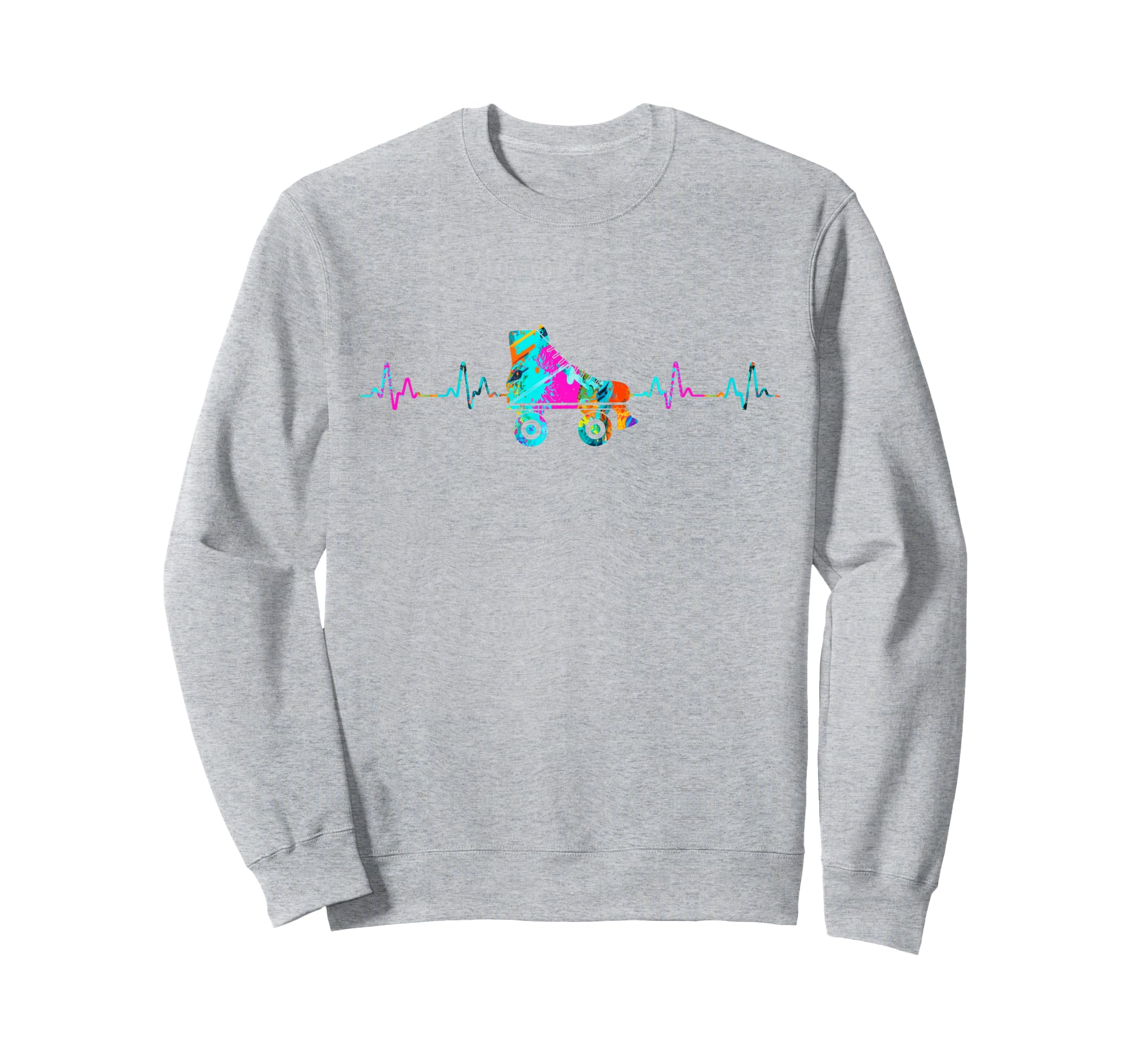 Roller Skating Skate Heartbeat Sweatshirt - Custom Art Print for Adults - T-Shirt, Sweatshirt, Hoodie