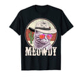 Meowdy Funny Country Cat Cowboy Hat T-Shirt - Custom Art Print Men Women - T-Shirt, Sweatshirt, Hoodie