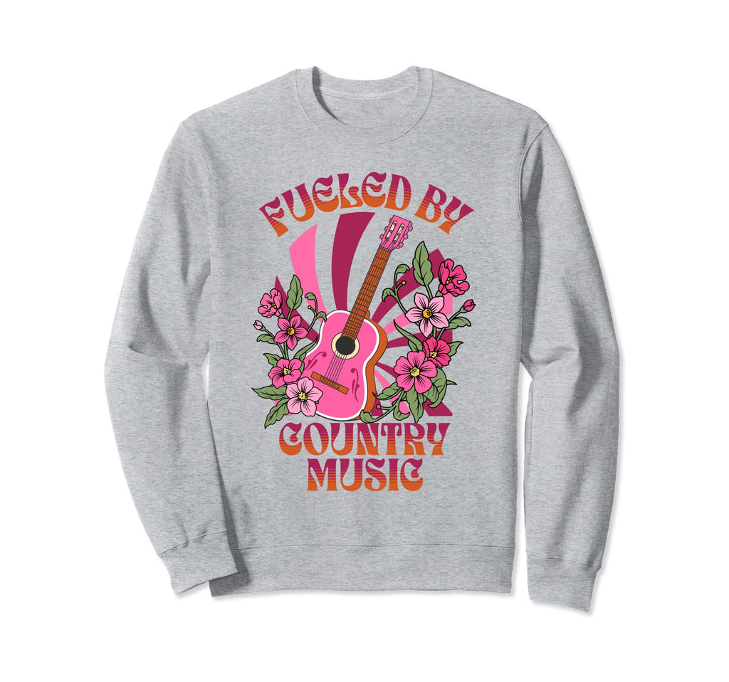 Groovy Western Rodeo Guitar Fueled Sweatshirt - Streetwear Style Unisex - T-Shirt, Sweatshirt, Hoodie