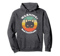 Warning Bad Cattitude Funny Annoyed Hoodie - Novelty Apparel for Adults - T-Shirt, Sweatshirt, Hoodie