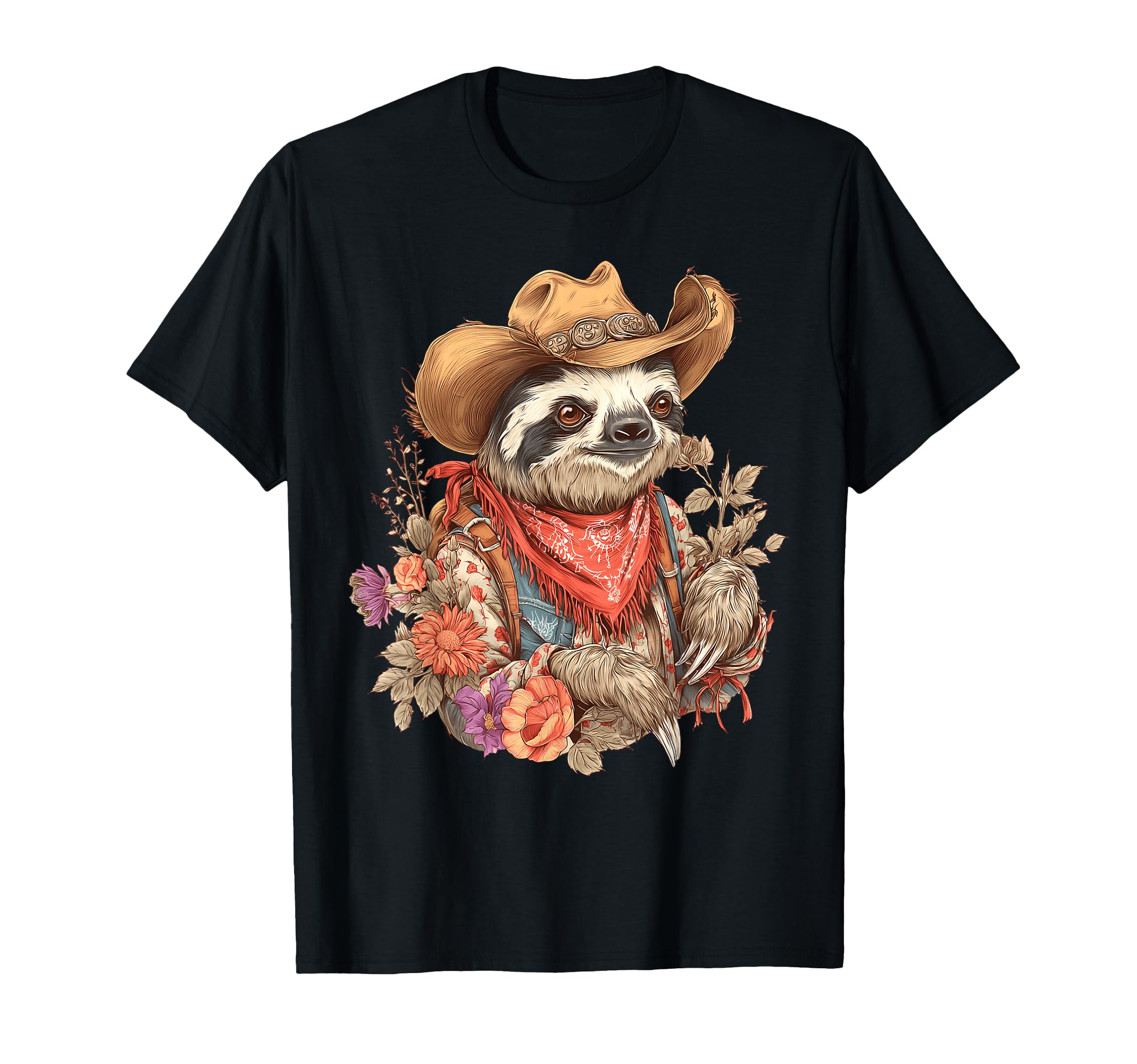 Sloth Cowboy Rodeo Cowgirl Western T-Shirt - Streetwear Style Unisex - T-Shirt, Sweatshirt, Hoodie