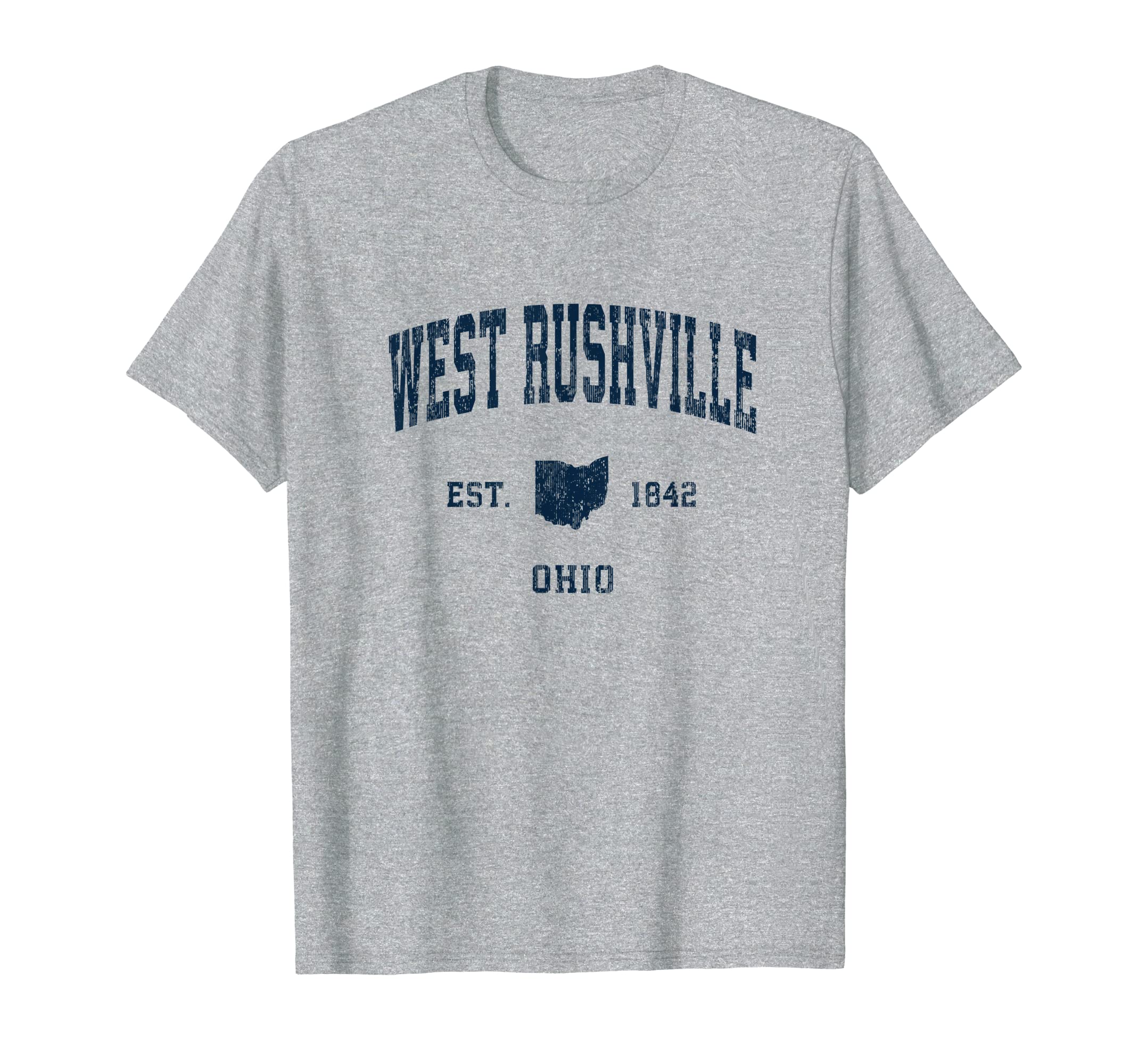 West Rushville Ohio Oh Athletic Navy Sports T-Shirt - Graphic Print Unisex - T-Shirt, Sweatshirt, Hoodie