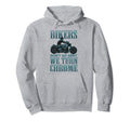 Bikers Dont Go Grey They Turn Chrome Hoodie - Fun Novelty Design Men Women - T-Shirt, Sweatshirt, Hoodie