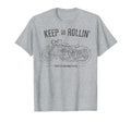 Keep Rollin Motorcycle Roadtrip T-Shirt - Minimalist Print for Adults - T-Shirt, Sweatshirt, Hoodie