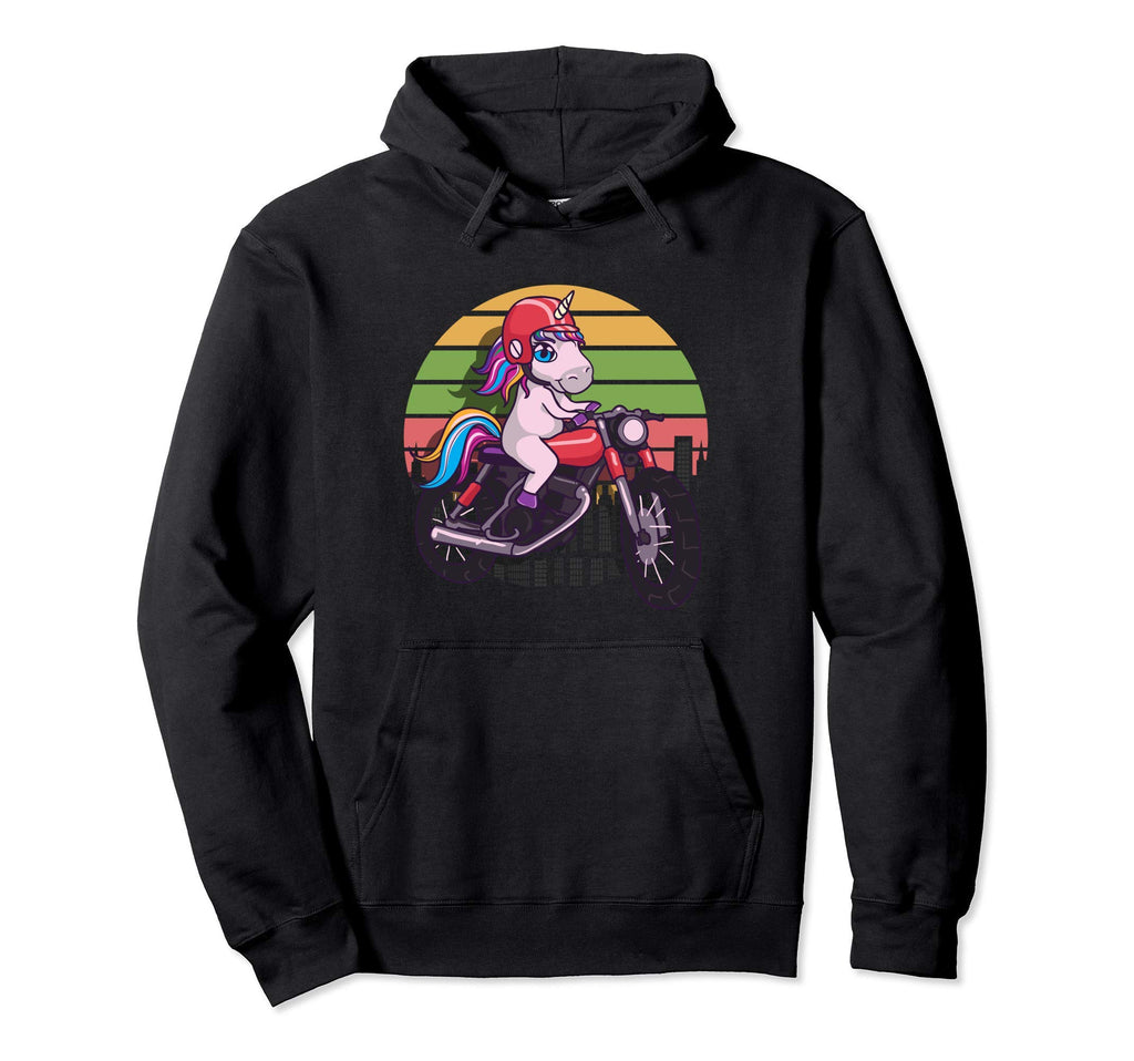 Unicorn Motorcycle Kawaii Unicorns Hoodie - Streetwear Style for Adults - T-Shirt, Sweatshirt, Hoodie