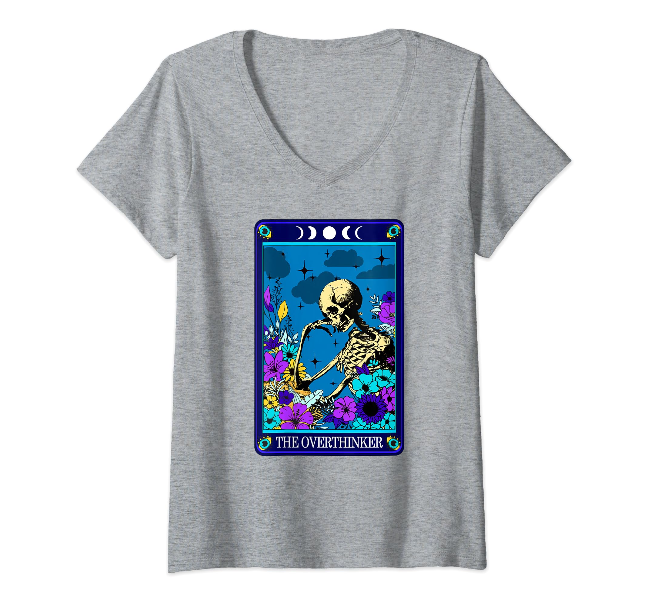 Womens Overthinker Tarot Card Funny T-Shirt - Minimalist Print for Adults - T-Shirt, Sweatshirt, Hoodie