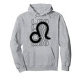 Leo Zodiac Sign Typography Astrology Hoodie - Minimalist Print for Adults - T-Shirt, Sweatshirt, Hoodie