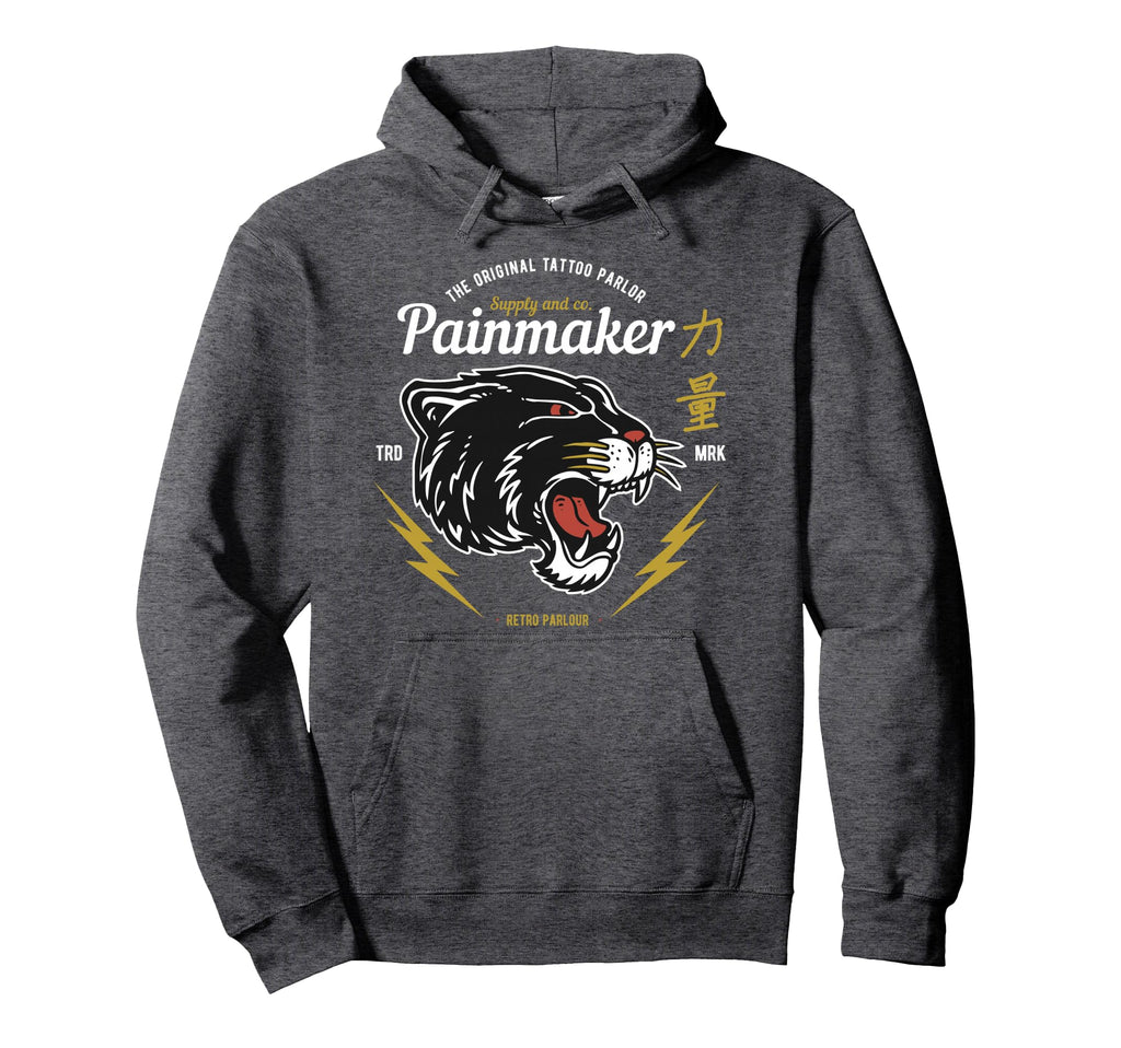 Tattoo Parlor Oldschool Panther Head Hoodie - Novelty Apparel Men Women - T-Shirt, Sweatshirt, Hoodie