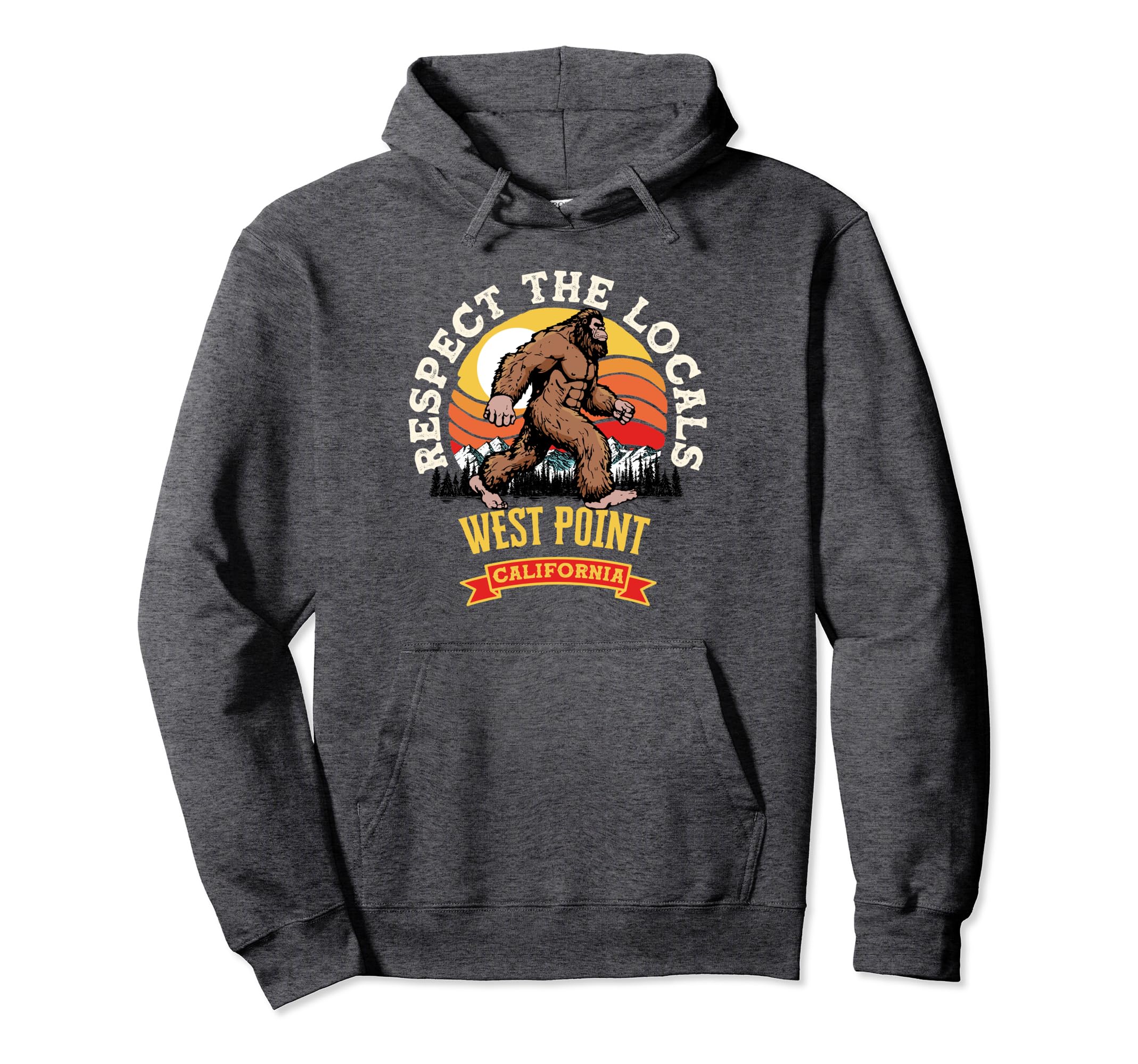 West Point California Respect Locals Hoodie - Minimalist Print for Adults - T-Shirt, Sweatshirt, Hoodie