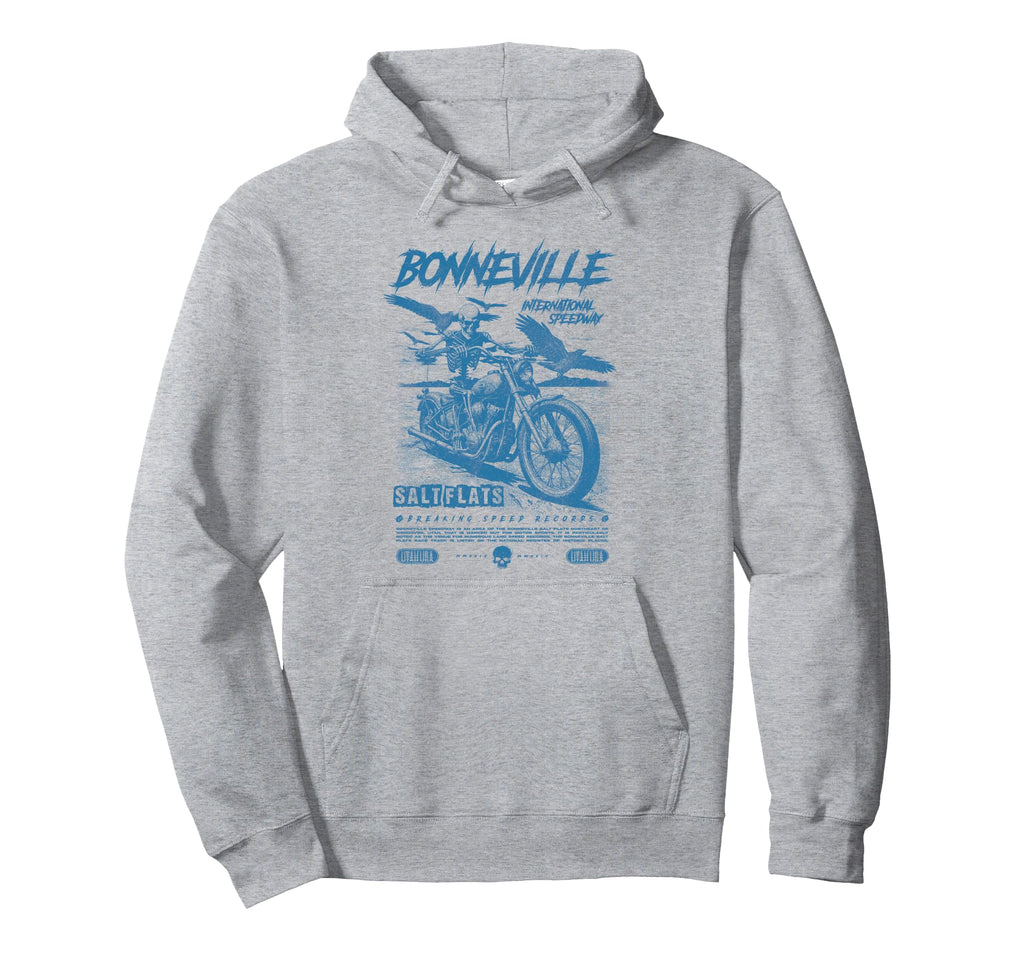 Bonneville Salt Flats Motorcycle Racing Hoodie - Fun Novelty Design Unisex - T-Shirt, Sweatshirt, Hoodie